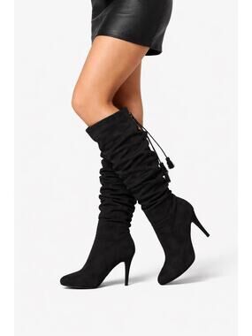 Thalia Sodi Brisa Knee High Slouchy Tassel Boots Size 9